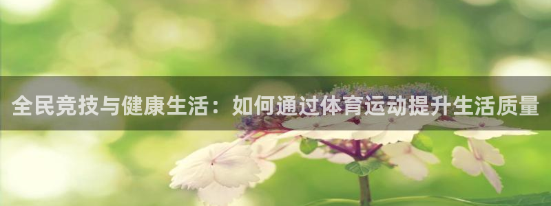 全民竞技与健康生活：如何通过体育运动提升生活质量